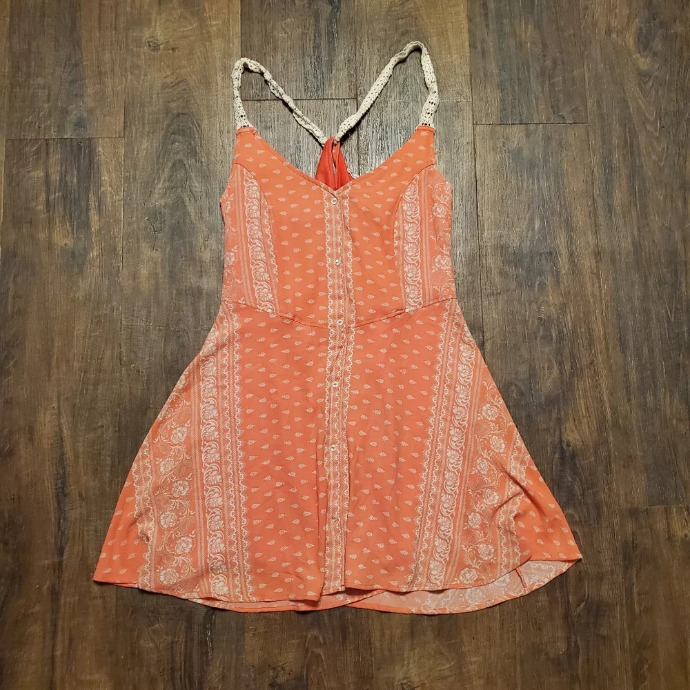 American Rage S Pink Floral Pattern Dress - Picture 1 of 4